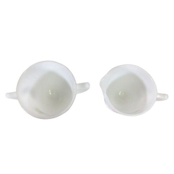 Macbeth Evans Monax Petalware Florette Red Floral Cream & Sugar Bowl Set Footed - Picture 8 of 8